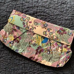 Aldo paisley printed satin-feel clutch